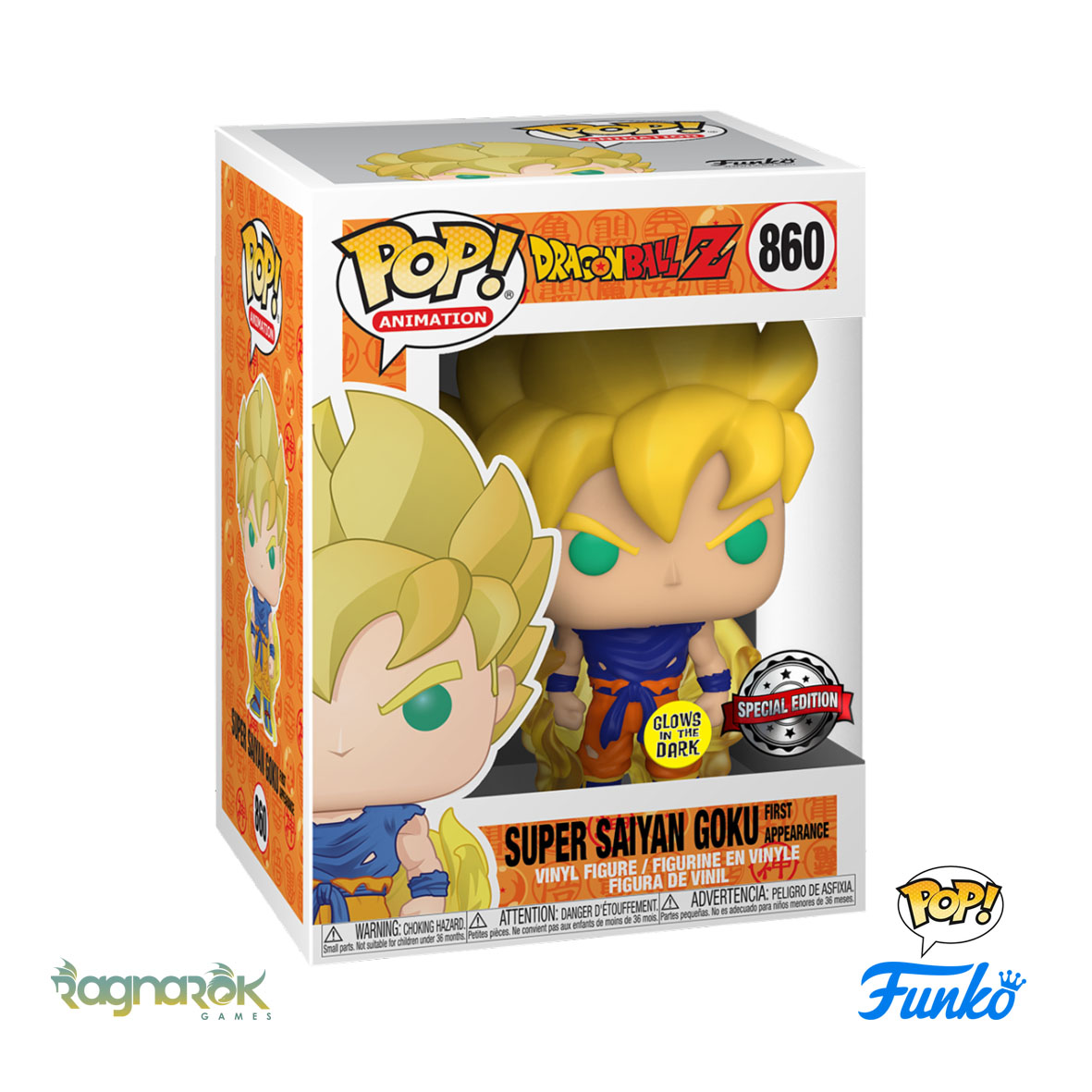 Funko Pop!- Dragon Ball - Super Saiyan Goku First Apperance - Glow in The Dark (Special Edition)